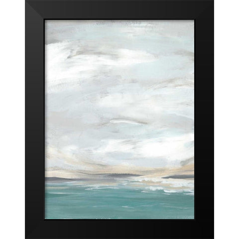 Seafoam Vista II Black Modern Wood Framed Art Print by Vess, June Erica