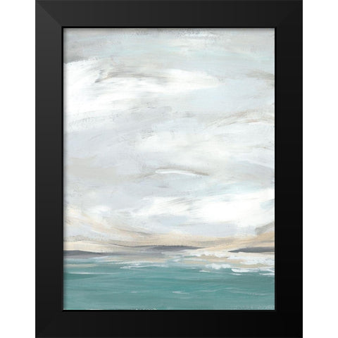 Seafoam Vista II Black Modern Wood Framed Art Print by Vess, June Erica