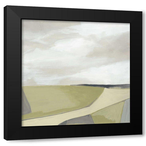 Far Fields I Black Modern Wood Framed Art Print by Vess, June Erica