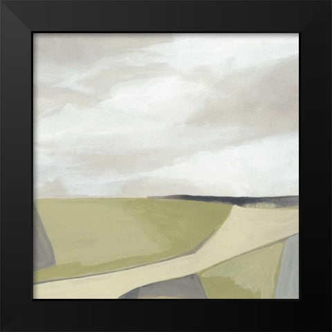 Far Fields I Black Modern Wood Framed Art Print by Vess, June Erica