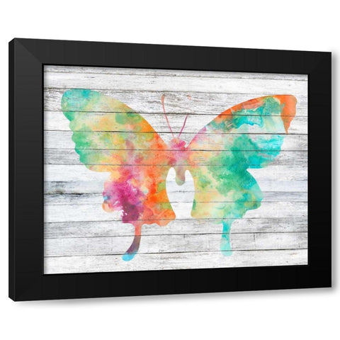 Wings on Wood II Black Modern Wood Framed Art Print by Goldberger, Jennifer