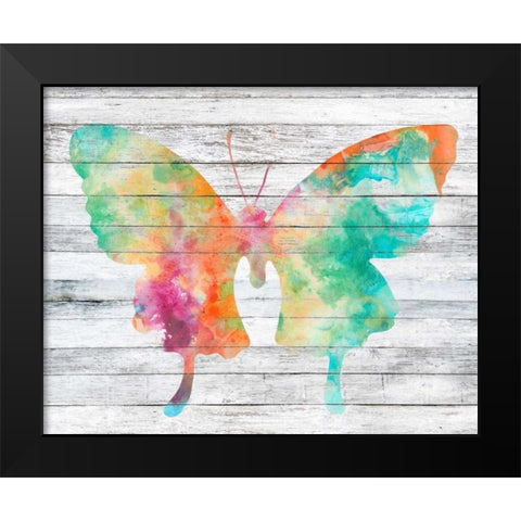 Wings on Wood II Black Modern Wood Framed Art Print by Goldberger, Jennifer