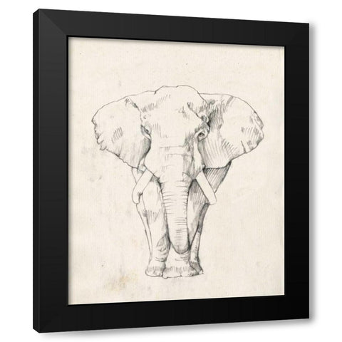 Elephant Portrait I Black Modern Wood Framed Art Print by Goldberger, Jennifer