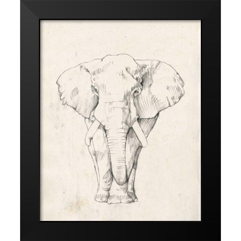 Elephant Portrait I Black Modern Wood Framed Art Print by Goldberger, Jennifer