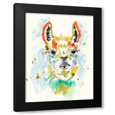 Hifi Llama I Black Modern Wood Framed Art Print by Goldberger, Jennifer