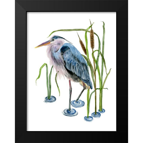 At the Pond I Black Modern Wood Framed Art Print by Wang, Melissa