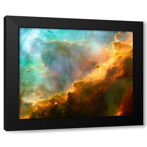 Space Photography X Black Modern Wood Framed Art Print with Double Matting by Unknown