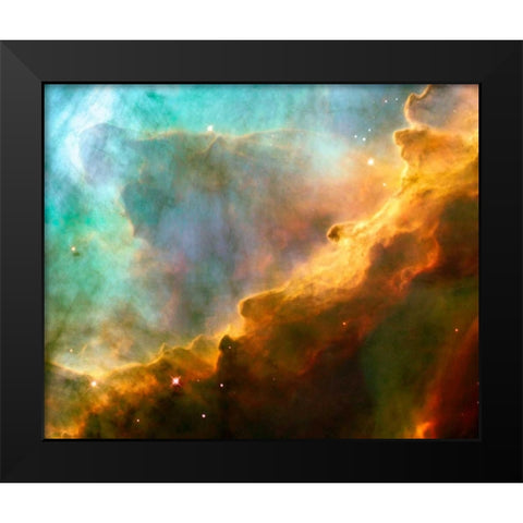 Space Photography X Black Modern Wood Framed Art Print by Unknown