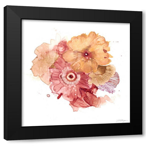 Blossom Burst I Black Modern Wood Framed Art Print with Double Matting by Borges, Victoria