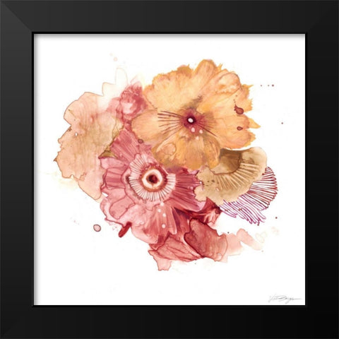 Blossom Burst I Black Modern Wood Framed Art Print by Borges, Victoria