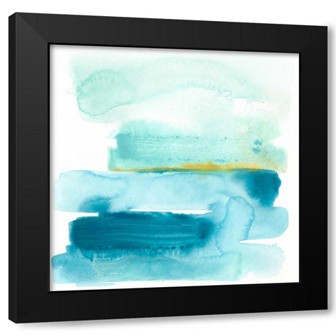 Liquid Shoreline I Black Modern Wood Framed Art Print with Double Matting by Vess, June Erica