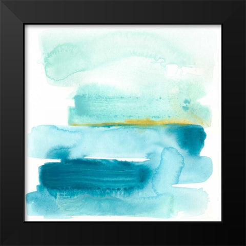 Liquid Shoreline I Black Modern Wood Framed Art Print by Vess, June Erica