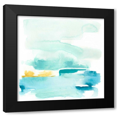 Liquid Shoreline II Black Modern Wood Framed Art Print with Double Matting by Vess, June Erica
