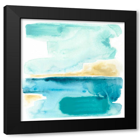 Liquid Shoreline III Black Modern Wood Framed Art Print with Double Matting by Vess, June Erica