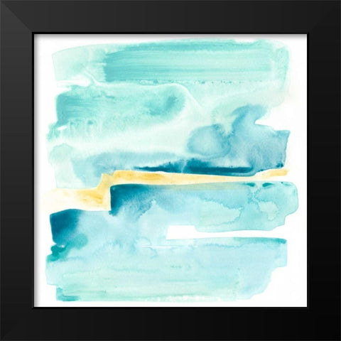 Liquid Shoreline IV Black Modern Wood Framed Art Print by Vess, June Erica
