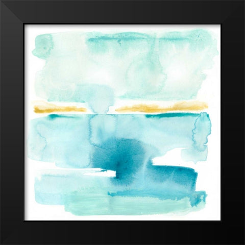 Liquid Shoreline VI Black Modern Wood Framed Art Print by Vess, June Erica