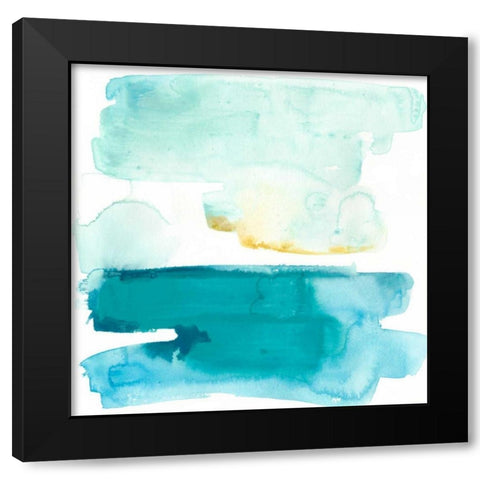 Liquid Shoreline VII Black Modern Wood Framed Art Print with Double Matting by Vess, June Erica