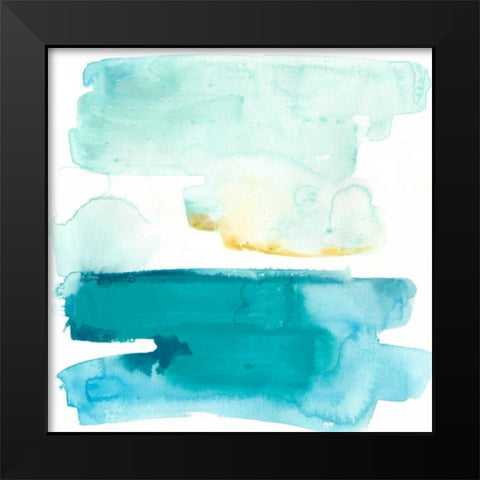 Liquid Shoreline VII Black Modern Wood Framed Art Print by Vess, June Erica