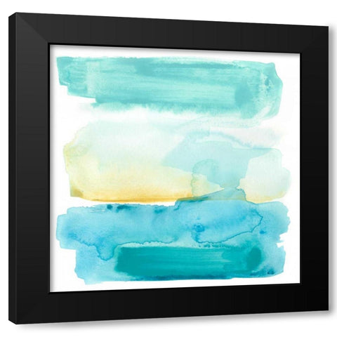 Liquid Shoreline VIII Black Modern Wood Framed Art Print with Double Matting by Vess, June Erica