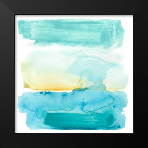 Liquid Shoreline VIII Black Modern Wood Framed Art Print by Vess, June Erica