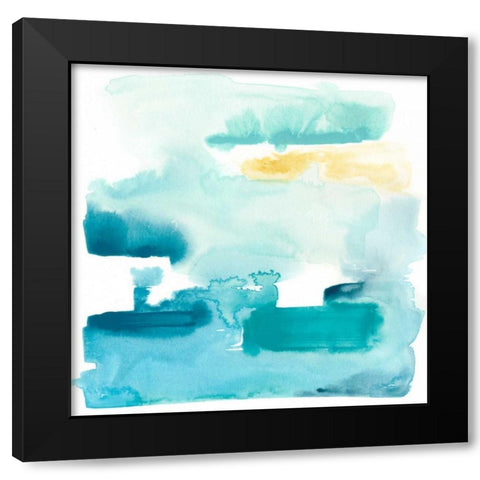 Liquid Shoreline IX Black Modern Wood Framed Art Print with Double Matting by Vess, June Erica