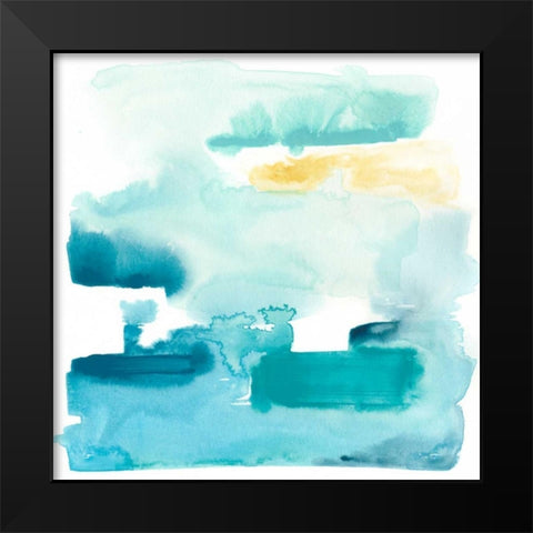 Liquid Shoreline IX Black Modern Wood Framed Art Print by Vess, June Erica