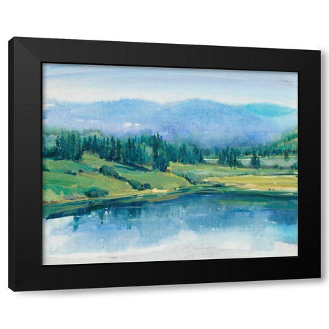 Mountain Lake II Black Modern Wood Framed Art Print by OToole, Tim