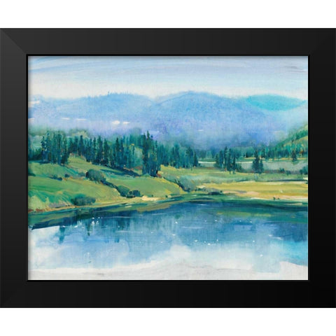 Mountain Lake II Black Modern Wood Framed Art Print by OToole, Tim