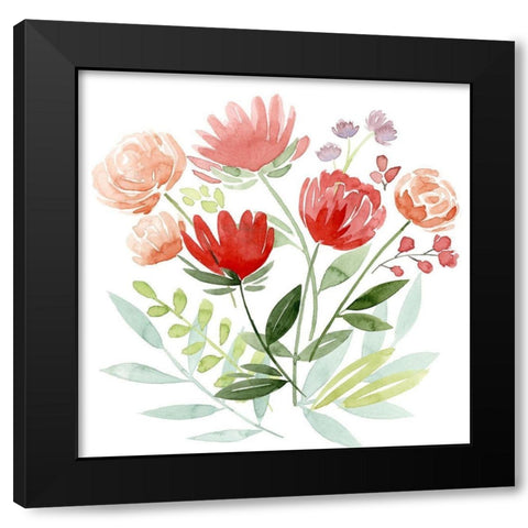 Country Bouquet II Black Modern Wood Framed Art Print by Popp, Grace