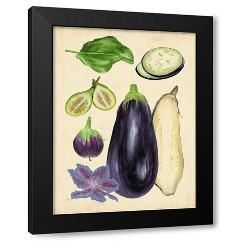 Aubergine Study II Black Modern Wood Framed Art Print with Double Matting by Wang, Melissa