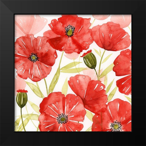 Poppy Screen I Black Modern Wood Framed Art Print by Popp, Grace