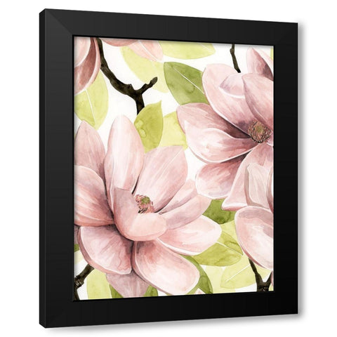 Blush Magnolia I Black Modern Wood Framed Art Print by Popp, Grace