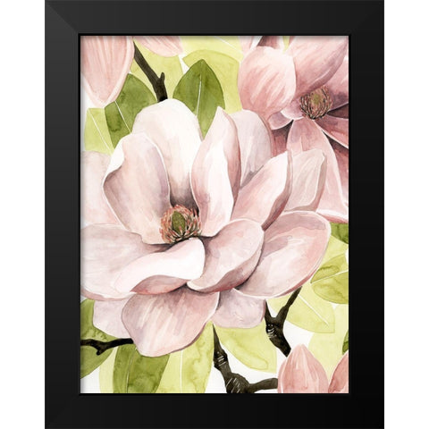 Blush Magnolia II Black Modern Wood Framed Art Print by Popp, Grace