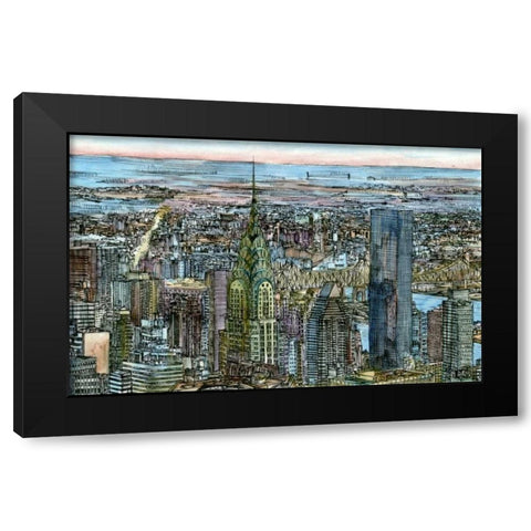 Coast to Coast I Black Modern Wood Framed Art Print with Double Matting by Wang, Melissa