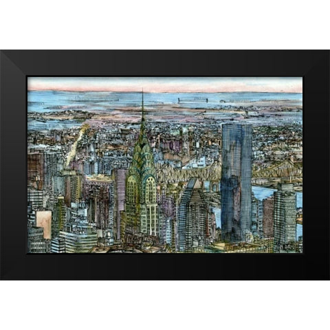 Coast to Coast I Black Modern Wood Framed Art Print by Wang, Melissa