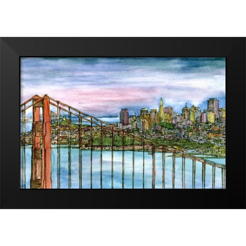 Coast to Coast II Black Modern Wood Framed Art Print by Wang, Melissa