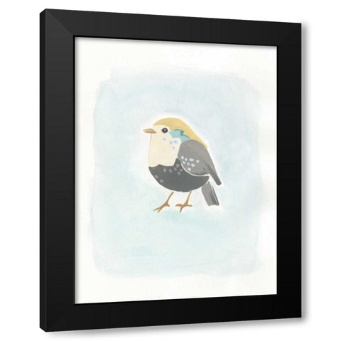 Dapper Bird II Black Modern Wood Framed Art Print by Vess, June Erica