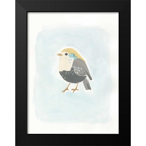 Dapper Bird II Black Modern Wood Framed Art Print by Vess, June Erica