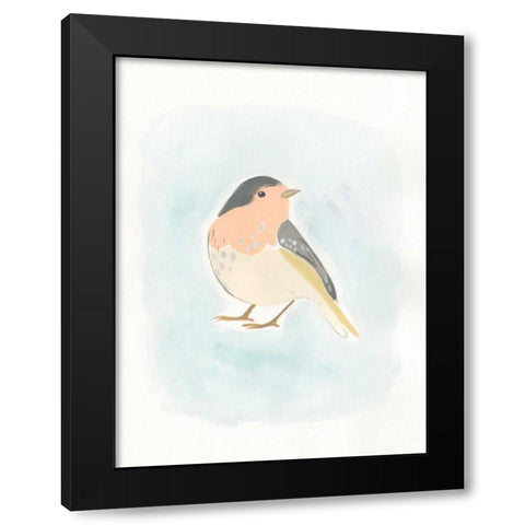 Dapper Bird III Black Modern Wood Framed Art Print with Double Matting by Vess, June Erica