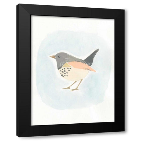 Dapper Bird IV Black Modern Wood Framed Art Print by Vess, June Erica