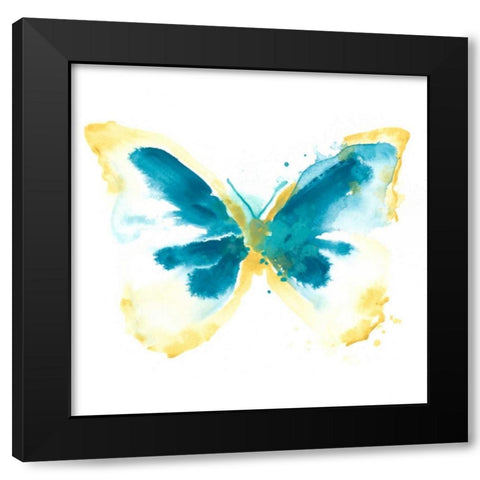 Butterfly Traces III Black Modern Wood Framed Art Print with Double Matting by Vess, June Erica