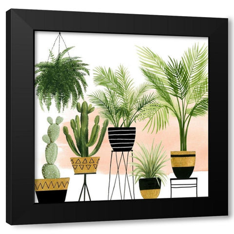 Indoor Oasis II Black Modern Wood Framed Art Print with Double Matting by Popp, Grace