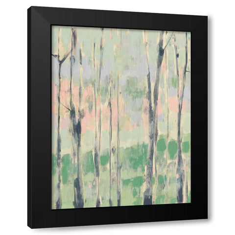 Pastels in the Trees I Black Modern Wood Framed Art Print with Double Matting by Goldberger, Jennifer