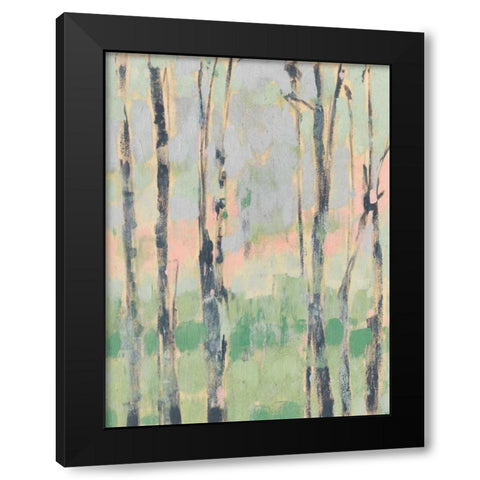 Pastels in the Trees II Black Modern Wood Framed Art Print with Double Matting by Goldberger, Jennifer