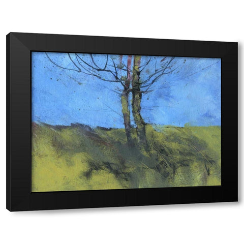 Heathland Tree Study Black Modern Wood Framed Art Print by Bailey, Paul
