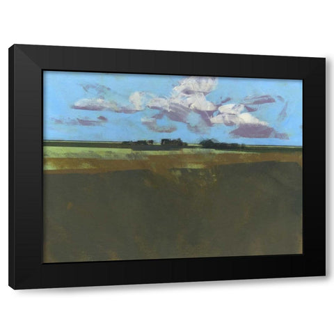 Early December Fields Black Modern Wood Framed Art Print by Bailey, Paul