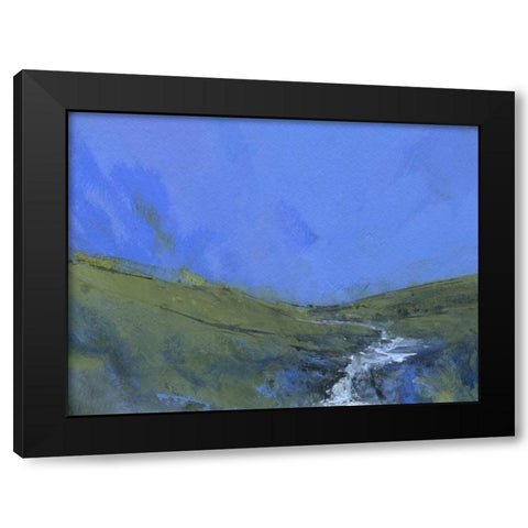 Afon Claerwen Black Modern Wood Framed Art Print with Double Matting by Bailey, Paul