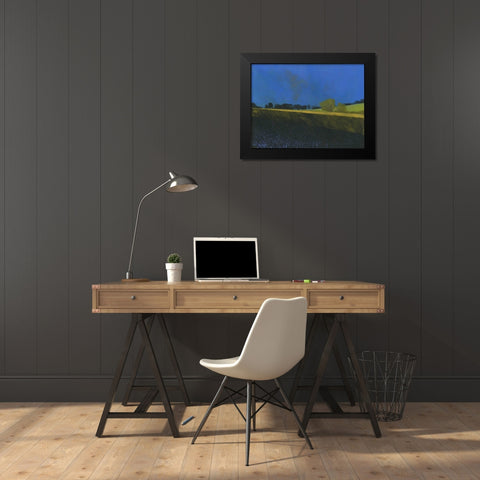 Dark Earth Black Modern Wood Framed Art Print by Bailey, Paul