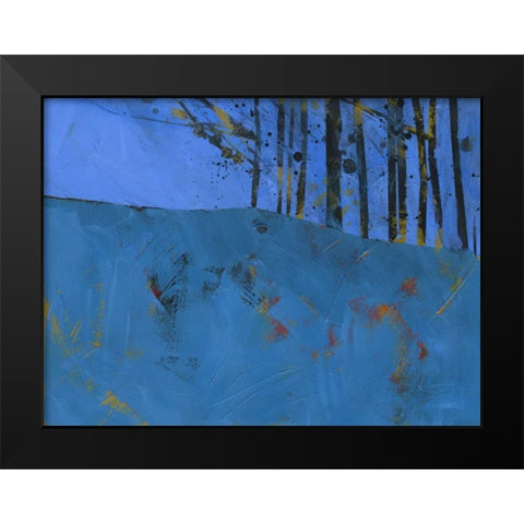 Token Trees Black Modern Wood Framed Art Print by Bailey, Paul