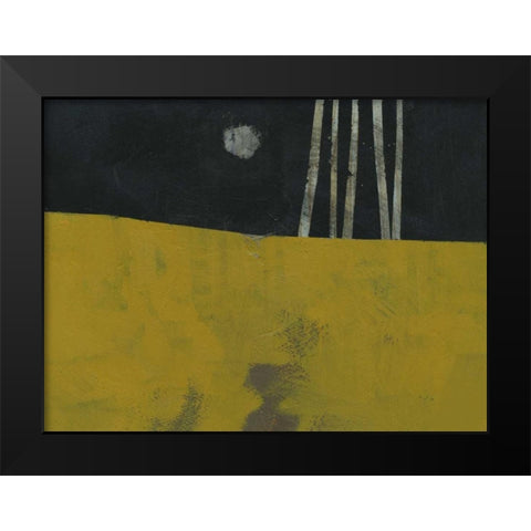 Five Trunks and the Moon Black Modern Wood Framed Art Print by Bailey, Paul